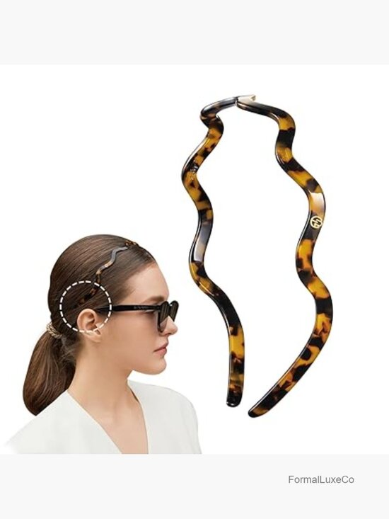 Wavy Glasses Headband Thin Non Slip No Pressure Hairband Comfortable for Women